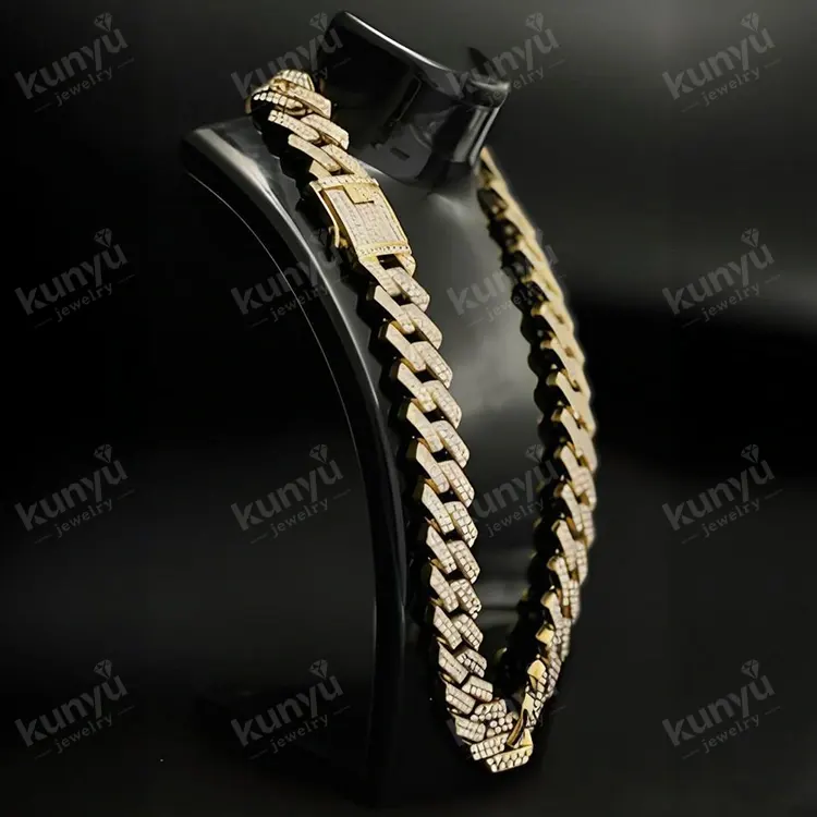 Glittering Rhinestone Cuban Link Chain