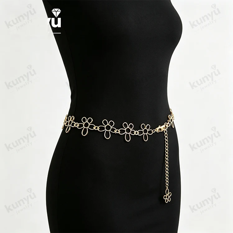 ສາຍແອວ Vintage Chain Waist Belt ສາຍແອວ Vintage Chain Waist Belt